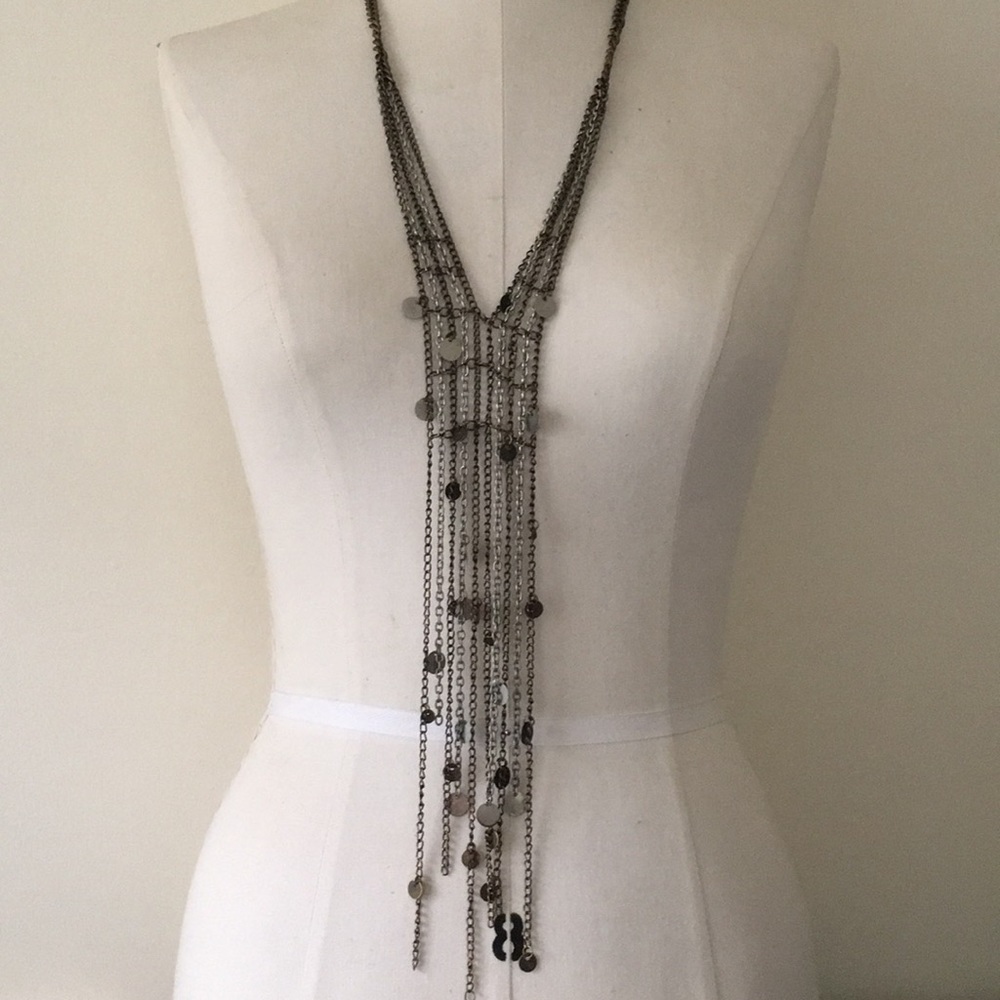 Free People Long Waterfall Necklace